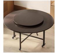 Drop Leaf Kitchen Table with Wheels, Round Dining Table with Rotating Tray, Perfect for Small Spaces, Easy to Move, Functional Design
