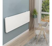 Drop Leaf Tables Fold Down Floating Desk, Wall Mounted Desk Folding Workbench, Solid Wood Mounted Floating Table, Wall Mounted Folding Table For Office Bedroom Kitchen Dining ( Color : White , Size :