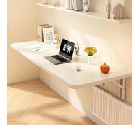 Drop-Leaf Wall Mounted Table, Space-Saving Folding Desk for Laundry or Countertop Extension, Easy to Install and Versatile Design