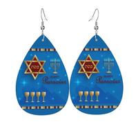 Drop Leather Earrings Happy Traditional Jews Passover | Water drop leather earrings Ornament Leather Earring Fashion For Women Girls Anniversary