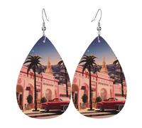 Drop Leather Earrings The Old Hollywood | Leather Earring Ornament Water drop leather earrings Trendy For Party Women Girls