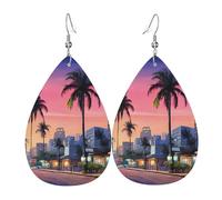 Drop Leather Earrings The Old Hollywood | Water drop leather earrings Lightweight Leather Earring Women For Party Anniversary