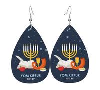 Drop Leather Earrings Yom Kippur | Leather Earring Stylish And Beautiful Water drop leather earrings Lightweight For Party Anniversary
