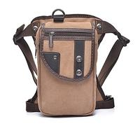 Drop Leg Bag, Fashion Waterproof Canvas Waist Bag Casual Travel Men Bag Fanny Waist Pack 5 Colour Drop Leg Bag(Khaki)