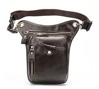 Drop Leg Bag Hiking Waist Pack, Men Waist Bags Genuine Leather Motorcycle Leg Drop Bag Male Fanny Pack Leather Thigh Bag Leg Phone Money Belt Pouch Waist Pack(Black)