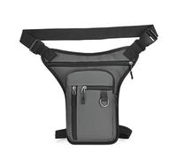 Drop Leg Bag - Motorcycle Cycling Fanny Pack | Adjustable Hip Pack, Legs Storage Pouch, Travel Organizer, Water Resistant Legs Bag for Riding Commuting Hiking Running Outdoor Adventure Men Women, grey