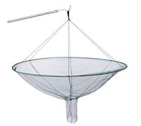 Drop Net Dia. 39in Foldable Portable Pier Fishing Net with Dual Line Structure Knottable Fish Release Opening Sturdy Heavy-Duty Bridge for Shrimp, Crab #1