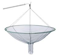 Drop Net Dia. 39in Foldable Portable Pier Fishing Net with Dual Line Structure Knottable Fish Release Opening Sturdy Heavy-Duty Bridge for Shrimp, Crab Drop Fishing Bridge For