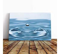 Drop of Water Rain Canvas Wall Art Print 20x14 Inch