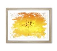 Drop of Water Rain No.3 V3 Modern Framed Print | A2 Oak Framed Wall Art | Ready to Hang | Modern Landscape Picture | Living Room Bedroom Lounge Office