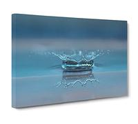 Drop of Water Rain No.4 Canvas Print | Gallery Wrapped 30mm Frame Wall Art | 30x20 inches | Ready to Hang | Modern Landscape Picture | Living Room Bedroom Lounge Office