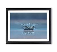 Drop of Water Rain No.4 Modern Framed Print | A3 Black Framed Wall Art | Ready to Hang | Modern Landscape Picture | Living Room Bedroom Lounge Office