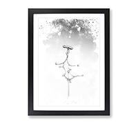 Drop Of Water Yellow Abstract V4 Modern Framed Print | A2 Black Framed Wall Art | Ready to Hang | Abstract Fantasy Picture | Living Room Bedroom Lounge Office