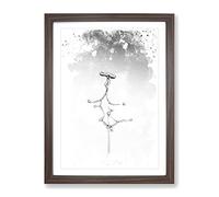 Drop Of Water Yellow Abstract V4 Modern Framed Print | A2 Walnut Framed Wall Art | Ready to Hang | Abstract Fantasy Picture | Living Room Bedroom Lounge Office