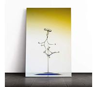 Drop of Water Yellow Canvas Print | Gallery Wrapped 30mm Frame Wall Art | 30x20 inches | Ready to Hang | Abstract Picture | Living Room Bedroom Lounge Office