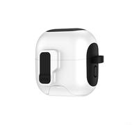 Drop Resistant Case For Huawei FreeClip 2 With Automatic Lid Release Mechanism And Stand Function For Enhanced Usability(Black White)