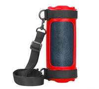 Drop Resistant Silicone Case With Bike Fixing Strap For JBL Flip 7, Waterproof Protective Cover Designed For Outdoor Adventures(Red)