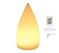 Drop Shape Night Light - Rechargeable Table Lamp, LED Lights for Home Kitchen Bedroom, Bedroom Lamp with Remote Control, 7.87x4.33 inches Night Lamps, Bedside Light for Nightstand use
