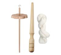 Drop Spindle - Top Whorl Yarn Spinner Wheel, Wooden Hand Tool | Traditional Fiber Craft Equipment Kit, Hobby Supply Set for Weaving Knitting Crocheting Handmade Yarn Projects