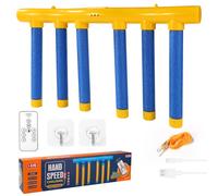 Drop Stick Reflex Game, 3 Adjustable Speed Reflex Catching Challenge Reaction Game Remote-Controllable Catch Falling Stick Game Hand Eye Coordination Trainning Toys Includes 12 Items(Blue & Yellow)