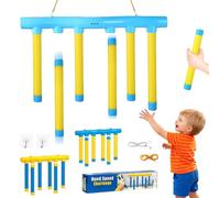 Drop Sticks Game, Catching Sticks Game, Hand Speed Challenge Games, 3 Dropping Speeds Quick Reactions Toy, Hand-Eye Coordination Training Gift For Kids Adults Christmas (Blue)