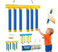 Drop Sticks Game, Catching Sticks Game, Hand Speed Challenge Games, 3 Dropping Speeds Quick Reactions Toy, Hand-Eye Coordination Training Gift For Kids Adults Christmas (Yellow)