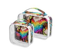 Drop Style Bourne Hill Baseball Player 2 Pack Clear Mens Toiletry Bags for Traveling TSA Approved Transparent Bags for Women Shaving Essentials para maquillaje