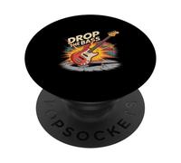 Drop the Bass Exploding Guitar Design for Rock and EDM Fans PopSockets Adhesive PopGrip