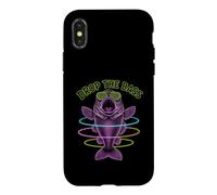 Drop The Bass Fish Music Rave EDM Techno Raver Psychedelic Case for iPhone X/XS