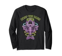 Drop The Bass Fish Music Rave EDM Techno Raver Psychedelic Long Sleeve T-Shirt