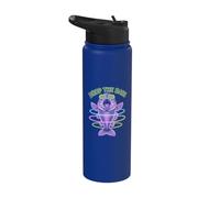 Drop The Bass Fish Music Rave EDM Techno Raver Psychedelic Stainless Steel Insulated Water Bottle