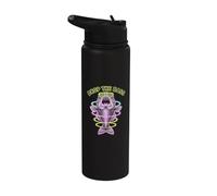 Drop The Bass Fish Music Rave EDM Techno Raver Psychedelic Stainless Steel Insulated Water Bottle