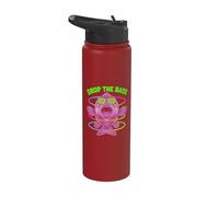 Drop The Bass Fish Music Rave EDM Techno Raver Psychedelic Stainless Steel Insulated Water Bottle