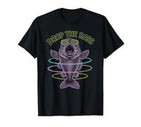 Drop The Bass Fish Music Rave EDM Techno Raver Psychedelic T-Shirt