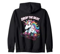 Drop The Beat DJ Animal Unicorn Fantasy Zip Hoodie