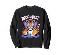 Drop The Beat DJ Tiger Headphones Sweatshirt