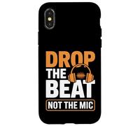 Drop The Beat Not The Mic Audio Engineer Case for iPhone X/XS