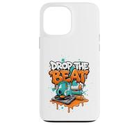 Drop The Beat Street Art DJ Headphones Turntable Vinyl Case for iPhone 13 Pro Max