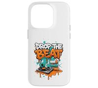 Drop The Beat Street Art DJ Headphones Turntable Vinyl Case for iPhone 14 Pro