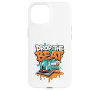 Drop The Beat Street Art DJ Headphones Turntable Vinyl Case for iPhone 15