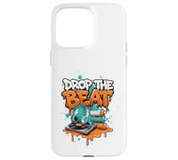 Drop The Beat Street Art DJ Headphones Turntable Vinyl Case for iPhone 15 Pro Max