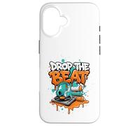 Drop The Beat Street Art DJ Headphones Turntable Vinyl Case for iPhone 16