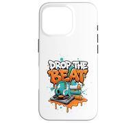 Drop The Beat Street Art DJ Headphones Turntable Vinyl Case for iPhone 16 Pro