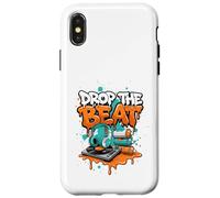 Drop The Beat Street Art DJ Headphones Turntable Vinyl Case for iPhone X/XS