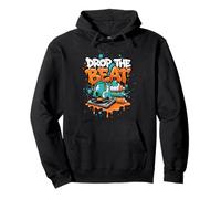 Drop The Beat Street Art DJ Headphones Turntable Vinyl Pullover Hoodie