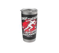 Drop the Weight Run with Endurance Hebrews 12:1 Stainless Steel Insulated Tumbler