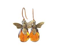 Drop Woman Bee Exaggerated Amber Retro Earrings - Multicolor, One Size - Gift Jewelry for Mother's Day, Valentine's Day, Easter