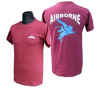 Drop Zone Pegasus Airborne Maroon T Shirt EX LARGE, Maroon