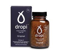 Dropi Icelandic Fish Oil - Extra Virgin Cod Liver Oil (EVCLO) - Natural Source of Vitamin A & D3 - Cold-Processed, Traceable & Pure from The Westfjords Pristine Atlantic Fishing Grounds (60 x 500mg)
