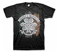 Dropkick Murphys Knotwork Flag Tee Shirt Schwarz Irish Irland keltic Punk Rock t Shirt Damen KurzarmFarbe063XL Black L